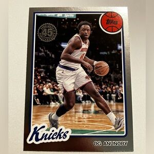 Topps NBA OG ANUNOBY Knicks Silver 45th Anniversary Card 80BK-33